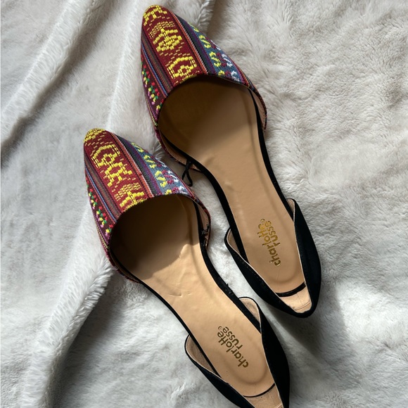 Colorful Patterned D’orsay Flats, Size 8 - Picture 11 of 11